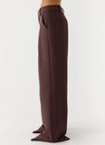 Sora Low Rise Pant Dark Chocolate