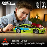 LEGO Technic Fast and Furious Mitsubishi Eclipse Car 42229 Building Toys for Boys Girls Ages 14 Toy Car Set for Display or Play 827 pieces Gift for Fans of the Movie
