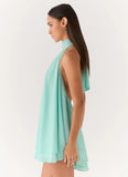 Lyrah Halter Mini Dress Mint