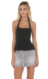 Back Bows Halter Top in Black