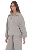 Quarter Zip Up Jumper in Grey