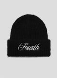 Black Fourth Branded Knitted Beanie Hat