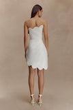 Atenea Satin Mini Dress White