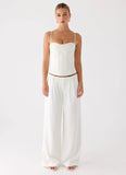 Samuel Low Rise Suiting Pants White