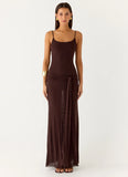Matoma Bodysuit Maxi Dress Cool Chocolate