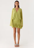 Solo In Soho Mini Dress Lime