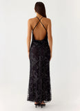 Mayim Sequin Maxi Dress Black