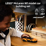 LEGO Speed Champions McLaren W1 Race Car Toy for Boys Girls Ages 9 Building Set for Pretend Play Display w 1 Driver Minifigure Gift Idea for Kids Supercar Fans 77257