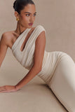 Anastasia One Shoulder Modal Midi Dress Ivory