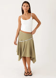 Zafira Midi Skirt Pale Olive