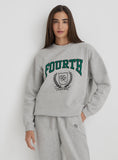 Grey Fourth Varsity Oversized Sweatshirt