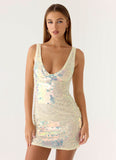 Maral Sequin Mini Dress Yellow
