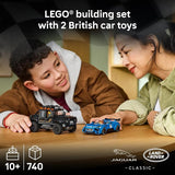 LEGO Speed Champions Jaguar Project 7 Land Rover Defender 77264 Building Toy for Boys Girls Ages 10 Detailed Toy Cars for Kids Play or Display Model 740 pieces Gift for Birthdays