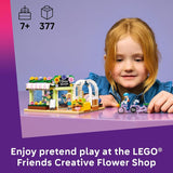 LEGO Friends Creative Flower Shop 42693 Building Toys for Girls Boys Ages 7 Toy Playset W 2 Minidolls 377 pieces Gift for Birthdays