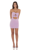 Double Twist Cutout Dress in Lilac