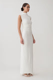 Elliot High Neck Sleeveless Maxi Dress White
