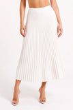 Twyla Pleated Suiting Maxi Skirt Ivory