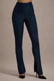 Wonder Woman Navy High Waist Tailored Trousers With Hem Split