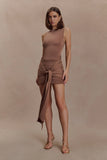 Sinead Slinky Mini Dress With Hardware Mocha