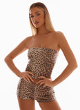 Feeling Fierce Sequin Shorts Leopard Sequin