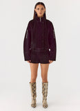 Jeremy Faux Suede Shorts Black