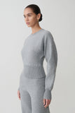 Ciaralee Cinched Waist Jumper Grey Marle