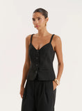 Black Tailored Waistcoat