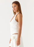 Kyre Beaded Top White