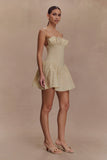 Janis Cotton Frill Mini Dress Nude