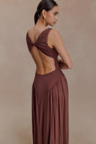 Marnie Modal Sleeveless Maxi Dress Chocolate