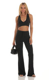 Sequin Two Piece Set in Black