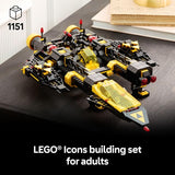 LEGO Icons Blacktron Renegade DIY Kit for Adults 18 Building Blocks for Men and Women Collectible Set for Adult Fans Creative Gift Idea for Birthdays 10355