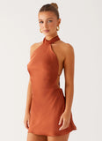 Golden Dunes Mini Dress Rust