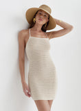 Cream Crochet Mini Dress