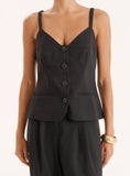 Black Tailored Waistcoat