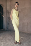 Lorieanne Draped Maxi Dress Lemon