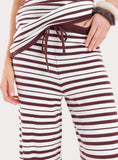 Chocolate Stripe Knitted Trousers