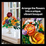 LEGO Botanicals Flower Arrangement Artificial Flowers Building Set Decor for Table Display Gift for Birthdays Unique Bouquet for Adults Ages 18 10345