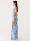Alouette Maxi Dress Aqua Paisley