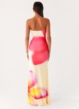 Iroha Strapless Maxi Dress Frangipani Yellow