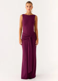 Fault Line Maxi Dress Plum