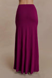 Martiena Knit Maxi Skirt Plum