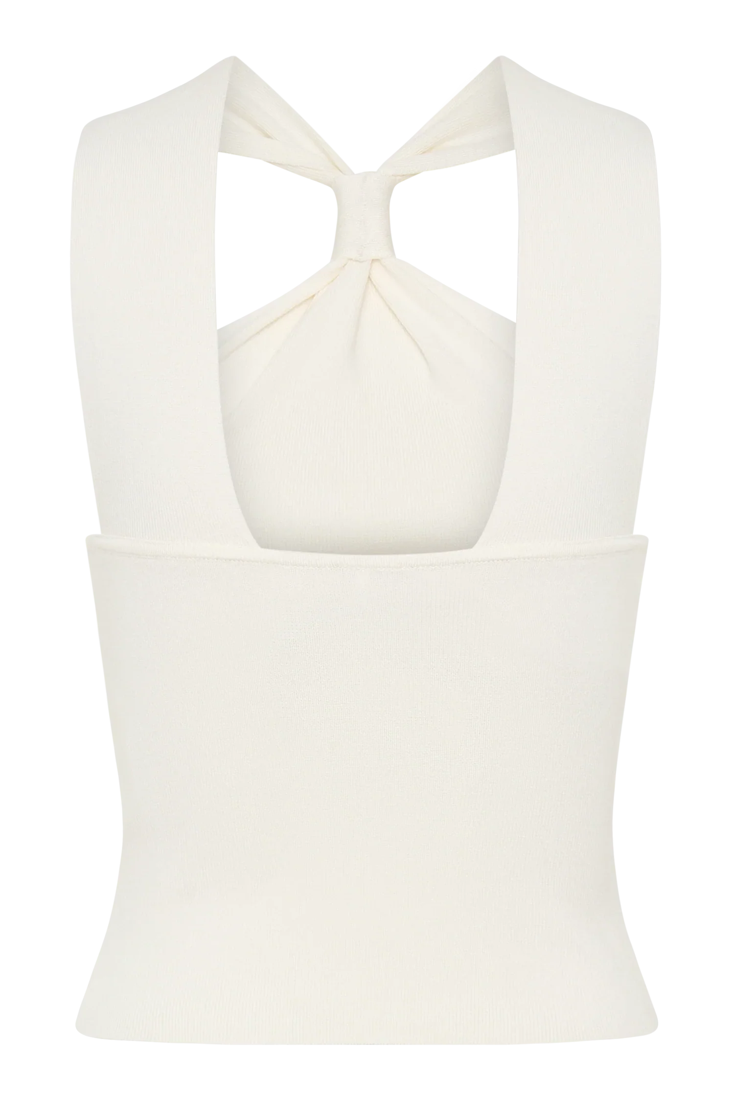 Angelika Twist Front Knit Top Ivory