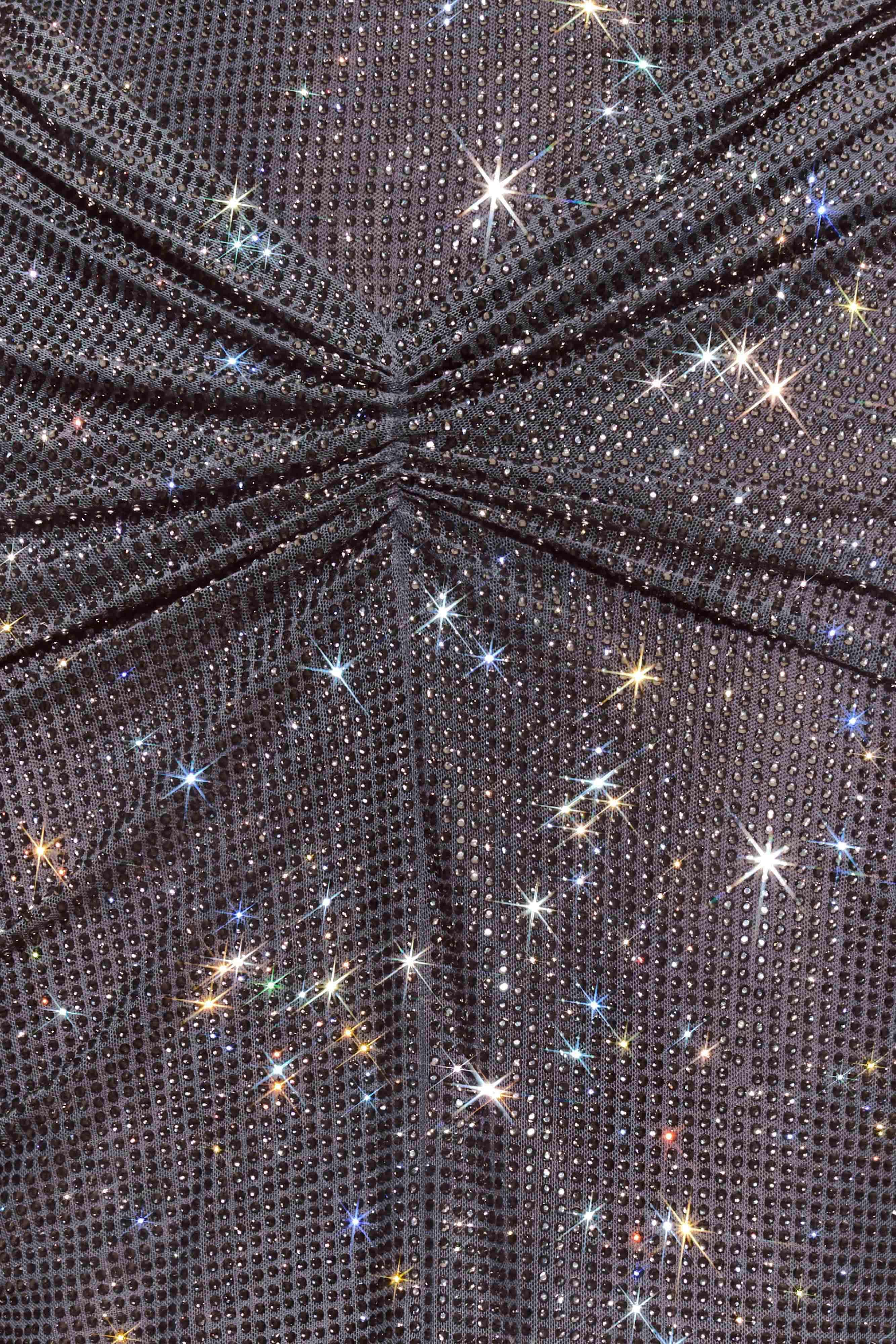 Roisin Diamante Maxi Dress Gunmetal