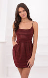 Glitter Dress in Red
