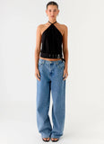Mason Halter Neck Top Black