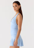 Kanata Halter Mini Dress Blue