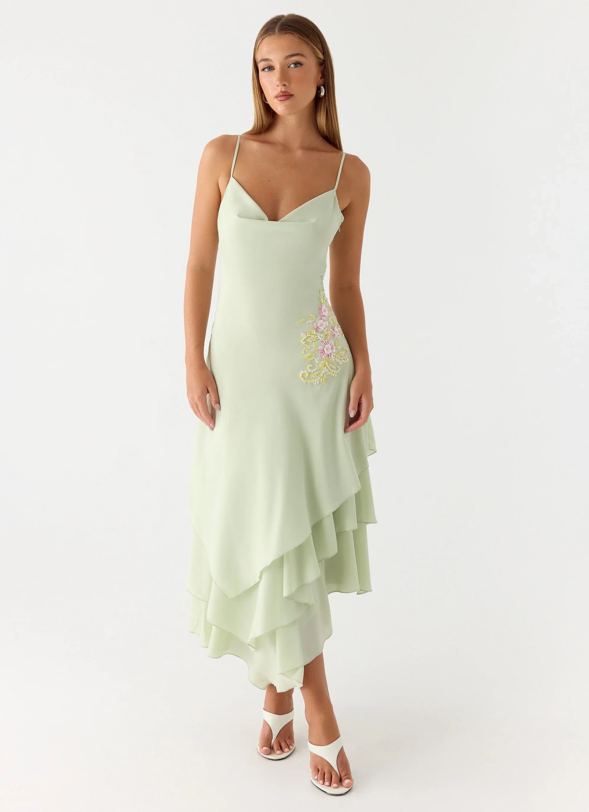 Trisette Midi Dress Lime