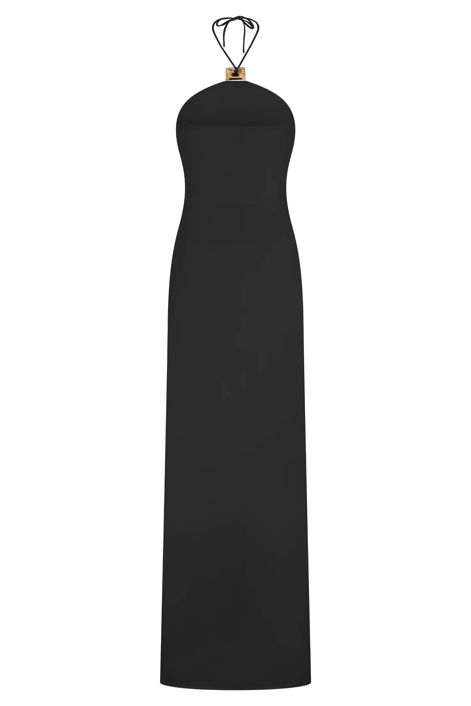 Quincy Halter Maxi Dress With Hardware Black