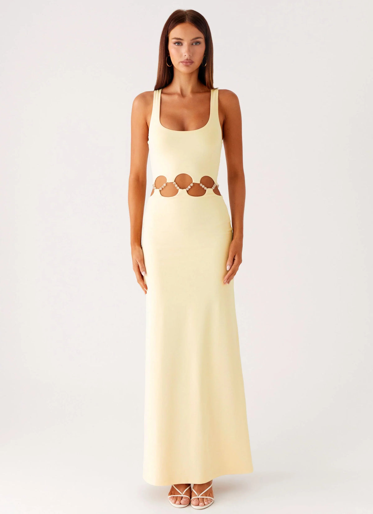 Dreamboat Beaded Maxi Dress Yellow